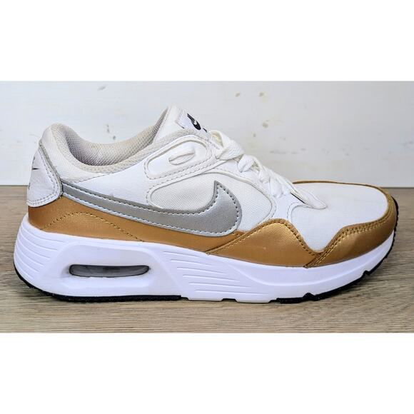 Nike Air Max SC Sneakers Womens 6.5 White Metallic Gold Shoes Retro CW4554-107 - Picture 11 of 11